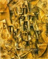 La botella de ron 1911 cubismo Pablo Picasso